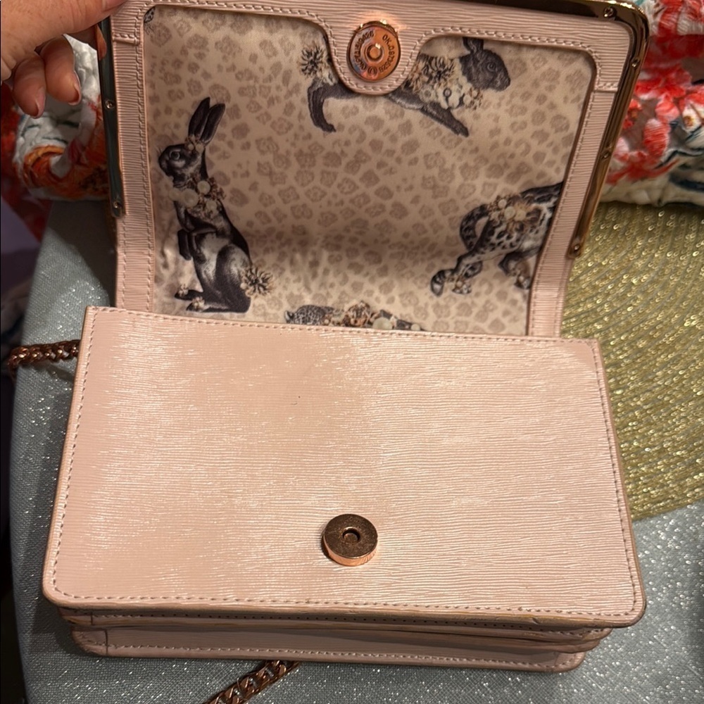 Ted Baker Pink and Tan Crossbody Bag - Picture 5 of 7